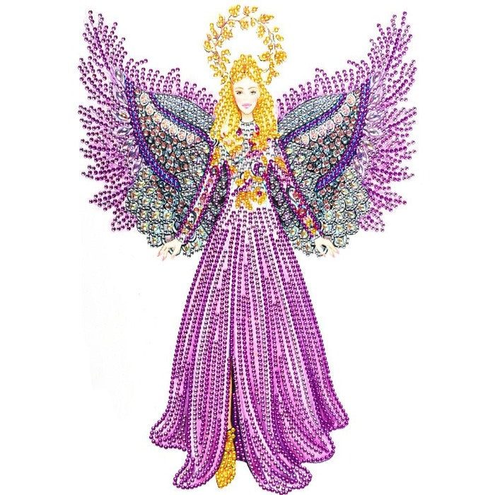 5D DIY Diamond Painting Kit Crystal Rhinestone Purple Angel