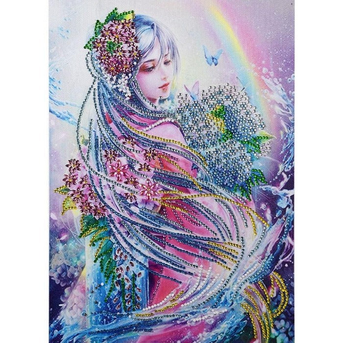 Fairy Girl Part Drill Special Shaped Rhinestones Diamond Painting