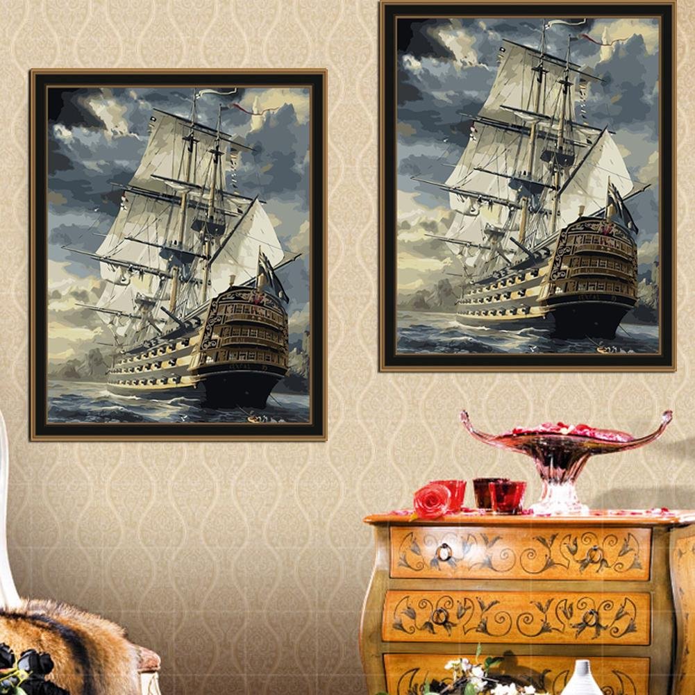 Paint By Number - Oil Painting - Sailboat