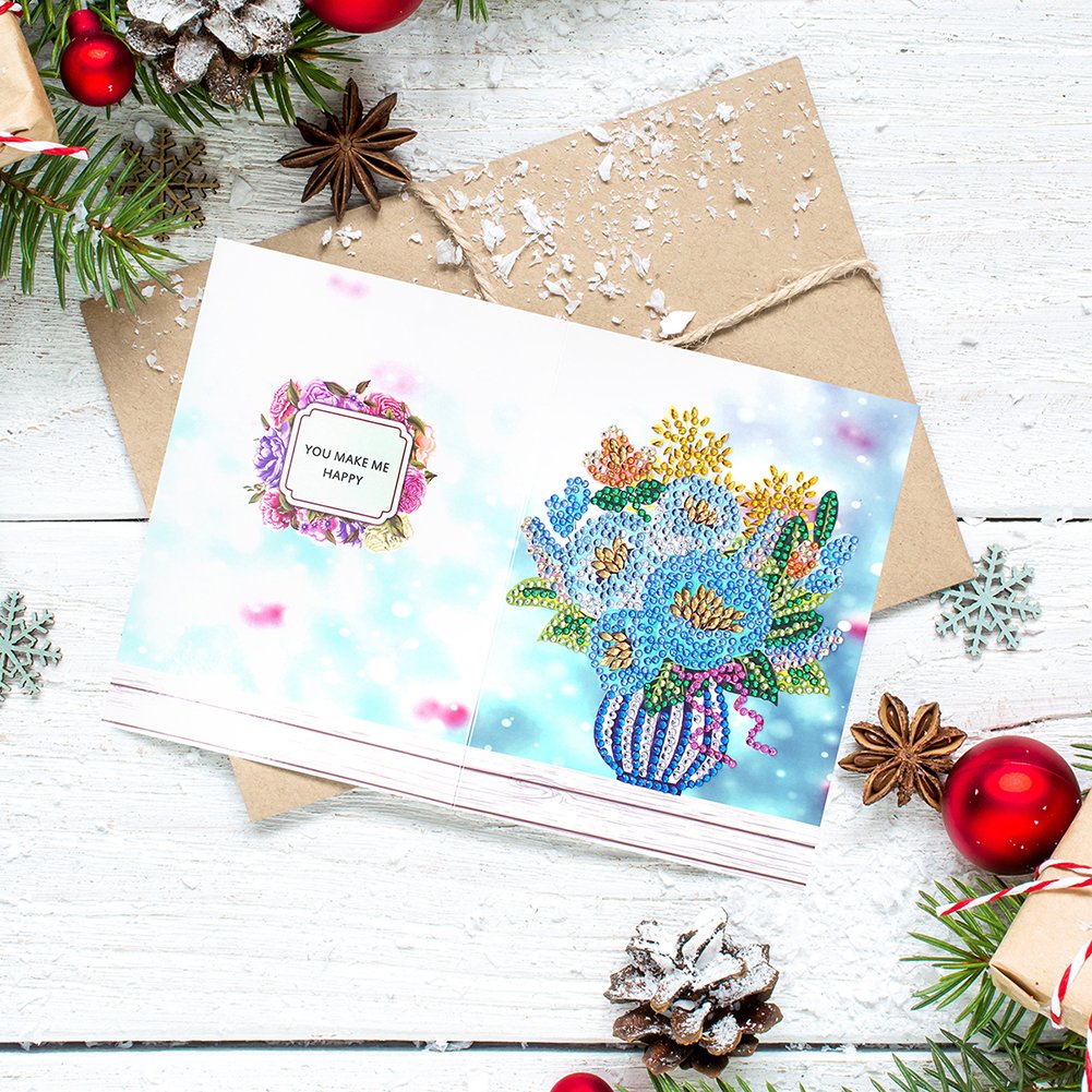 DIY Diamond Painting Greeting Card - Flower
