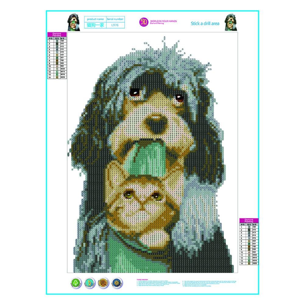 Diamond Painting - Partial Round - Dog Cat