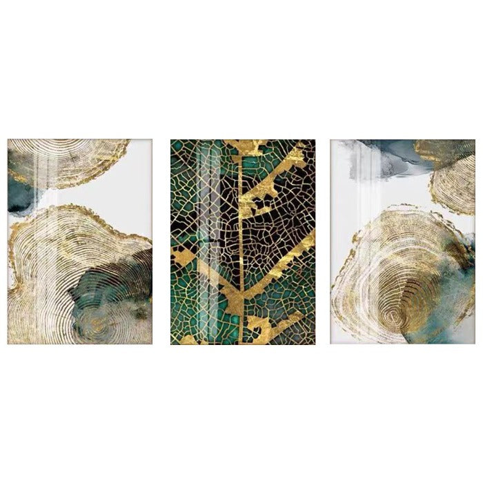 Gold Foil Hand Painted Canvas Picture Home Living Room Decoration
