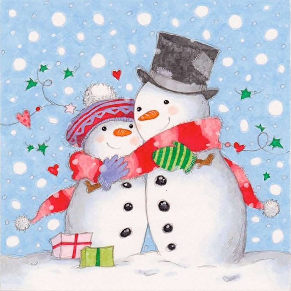 Diamond Painting - Full Round - Snowman