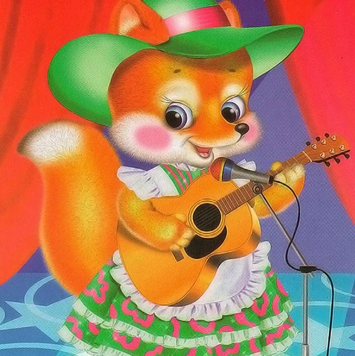 Singing Squirrel Round Beads Religion Diamond embroidery kits