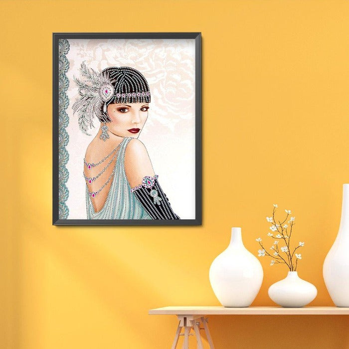 Noble Lady Diamond Painting Kits, 5D DIY Special shaped drills