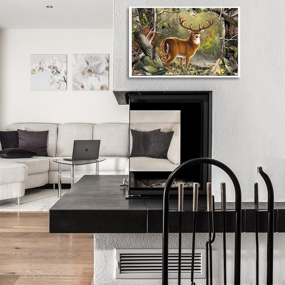 Diamond Painting - Full Round - Deer in Forest
