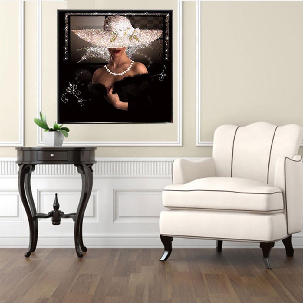 Diamond Painting - Partial Round - Elegant Lady