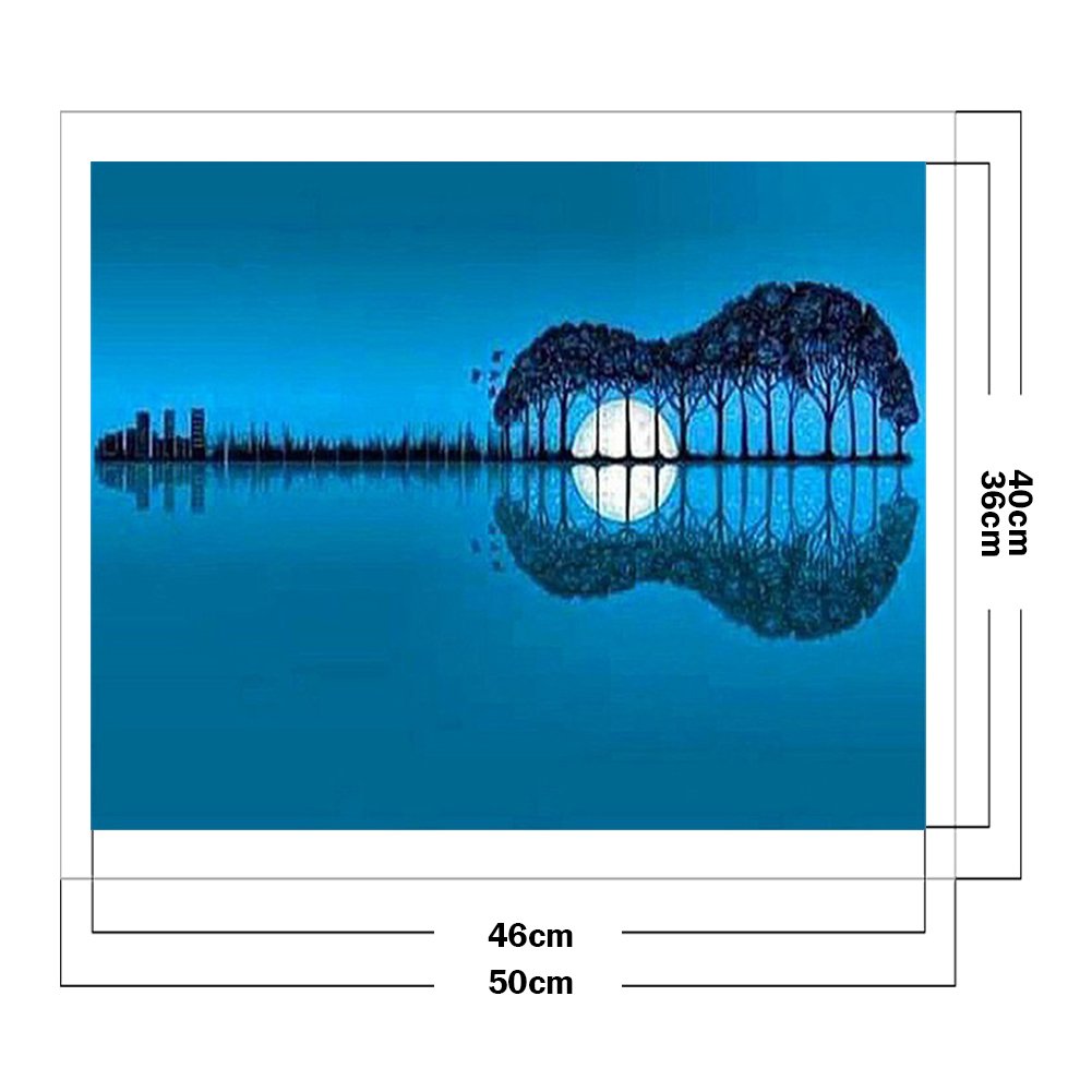 11ct Estampado Ponto Cruz - Lago (40*50cm)
