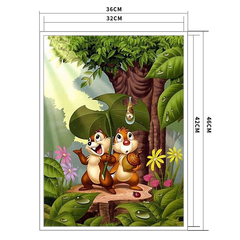 14ct Stamped Cross Stitch - Two Squirrels (36*46cm)