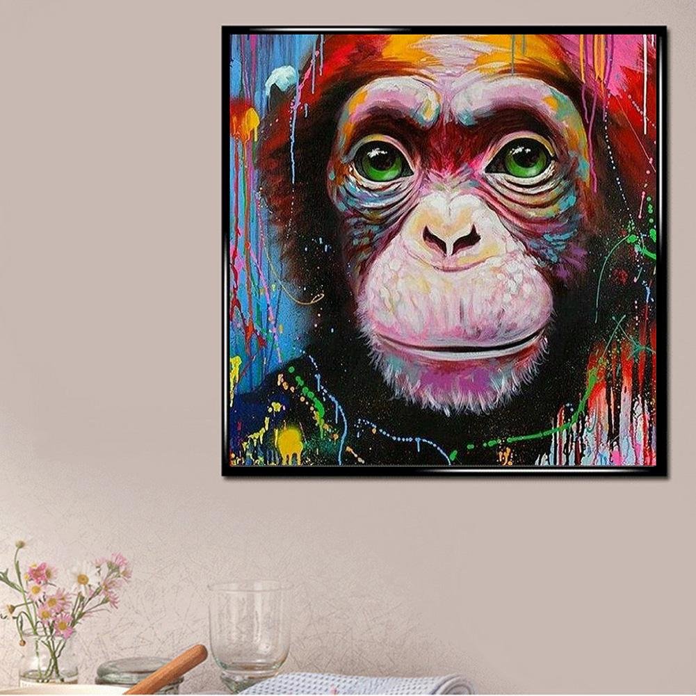 Diamond Painting - Full Round - Monkey Face