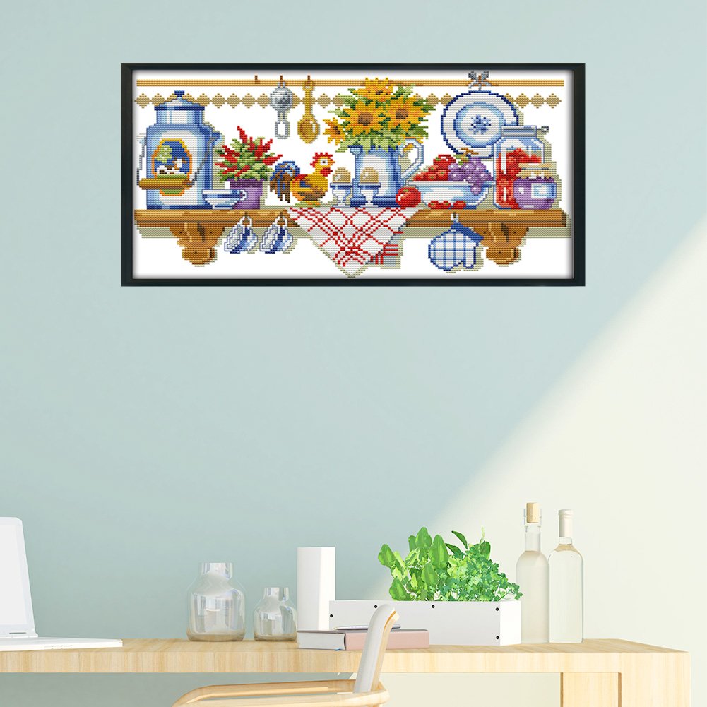 14ct Stamped Cross Stitch - Kitchen Corner(40*22cm)