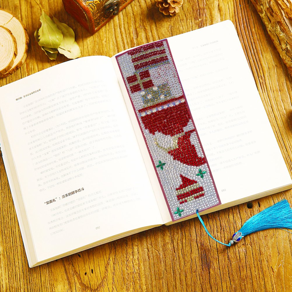 DIY Diamond Painting Bookmark with Tassel Santa Claus