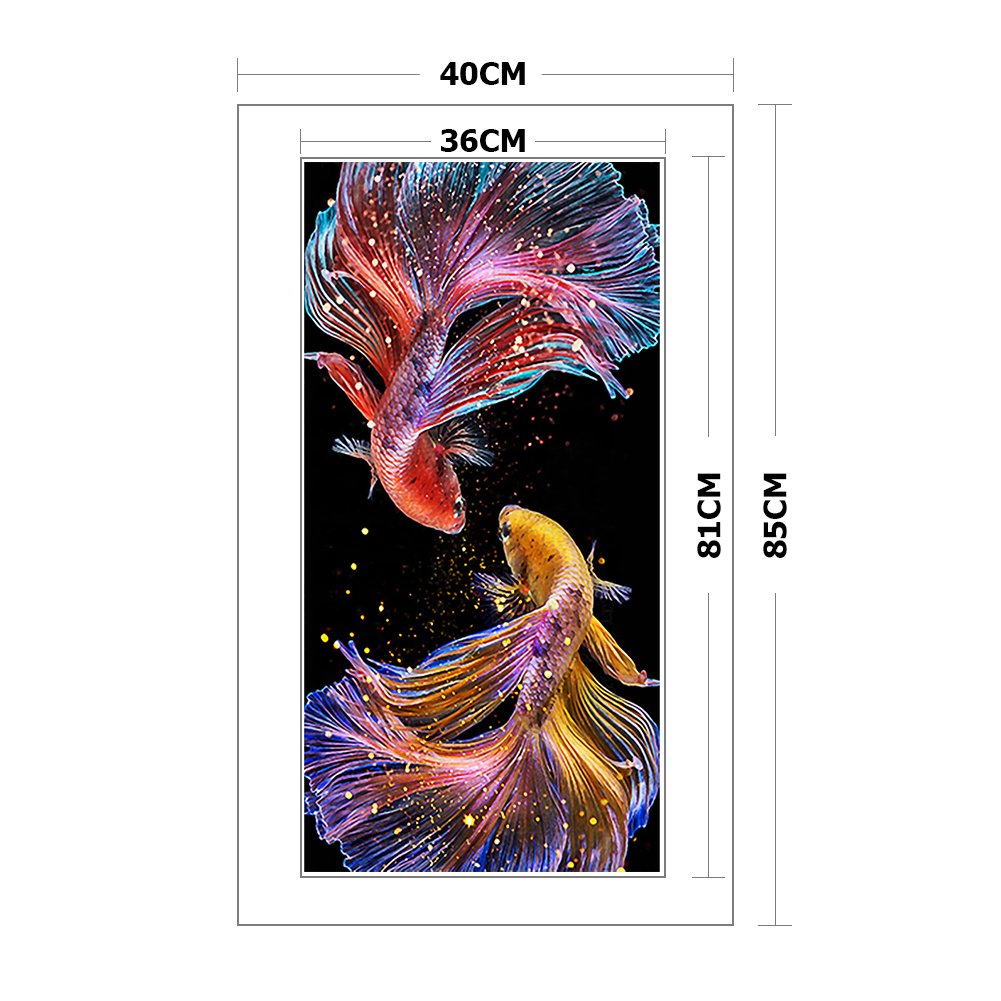 11ct Stamped Cross Stitch - Gold Fishes(40*85cm)