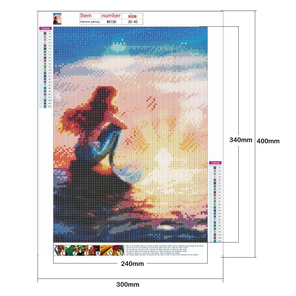 Diamond Painting - Full Round - Thinking Mermaid