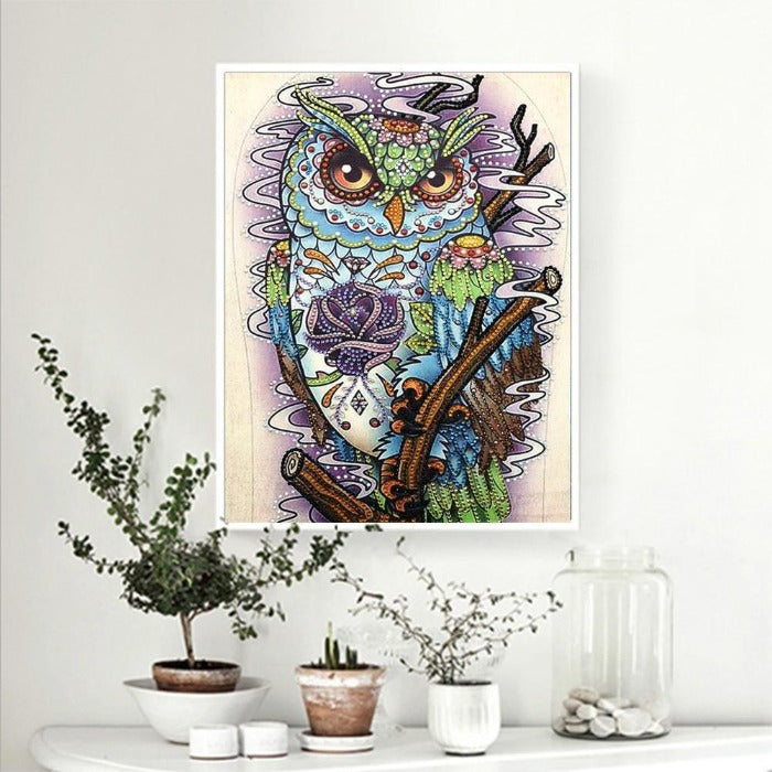 5D DIY DIY 5D Crystal Rhinestone Diamond Painting Kit Owl