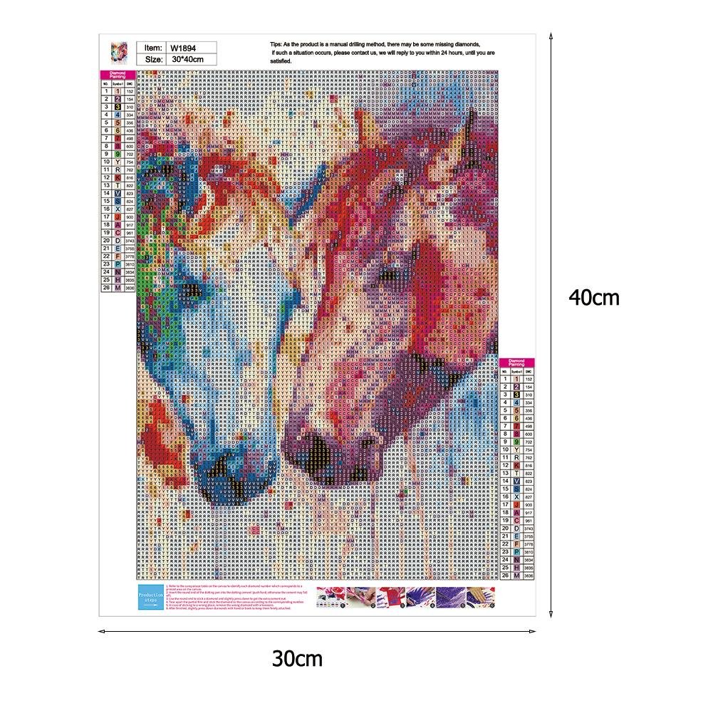 Pintura Diamante - Rodada Completa - 2 Cavalos