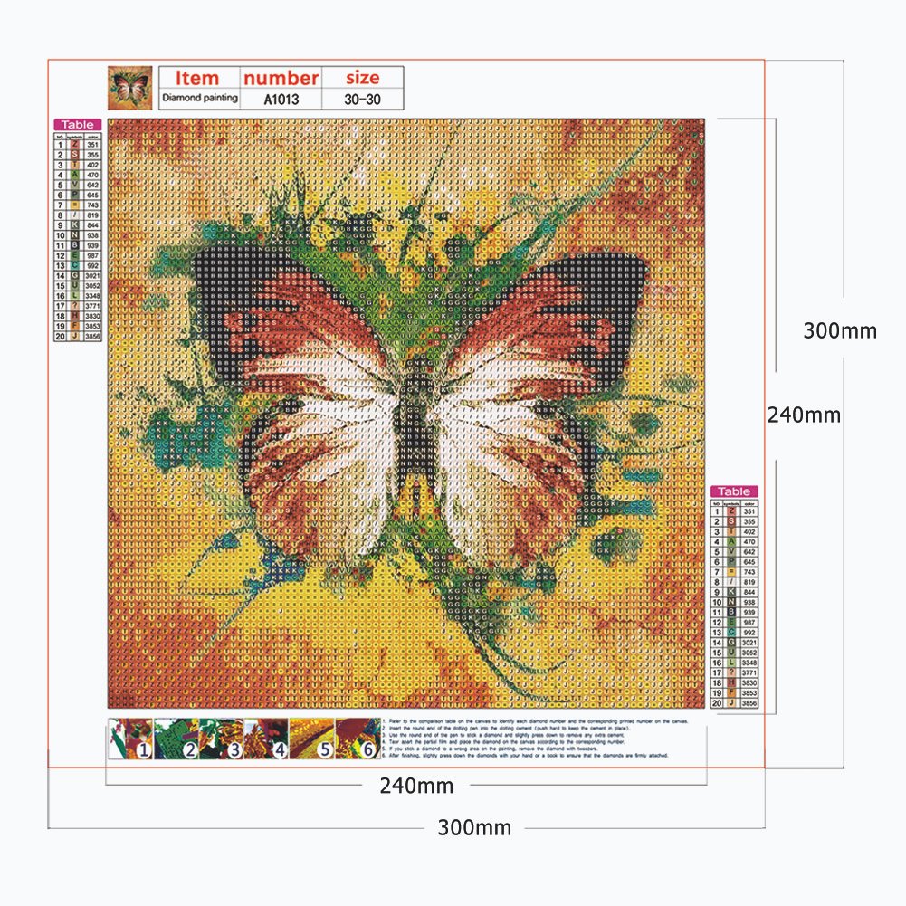 Diamond Painting - Full Round - Butterfly D
