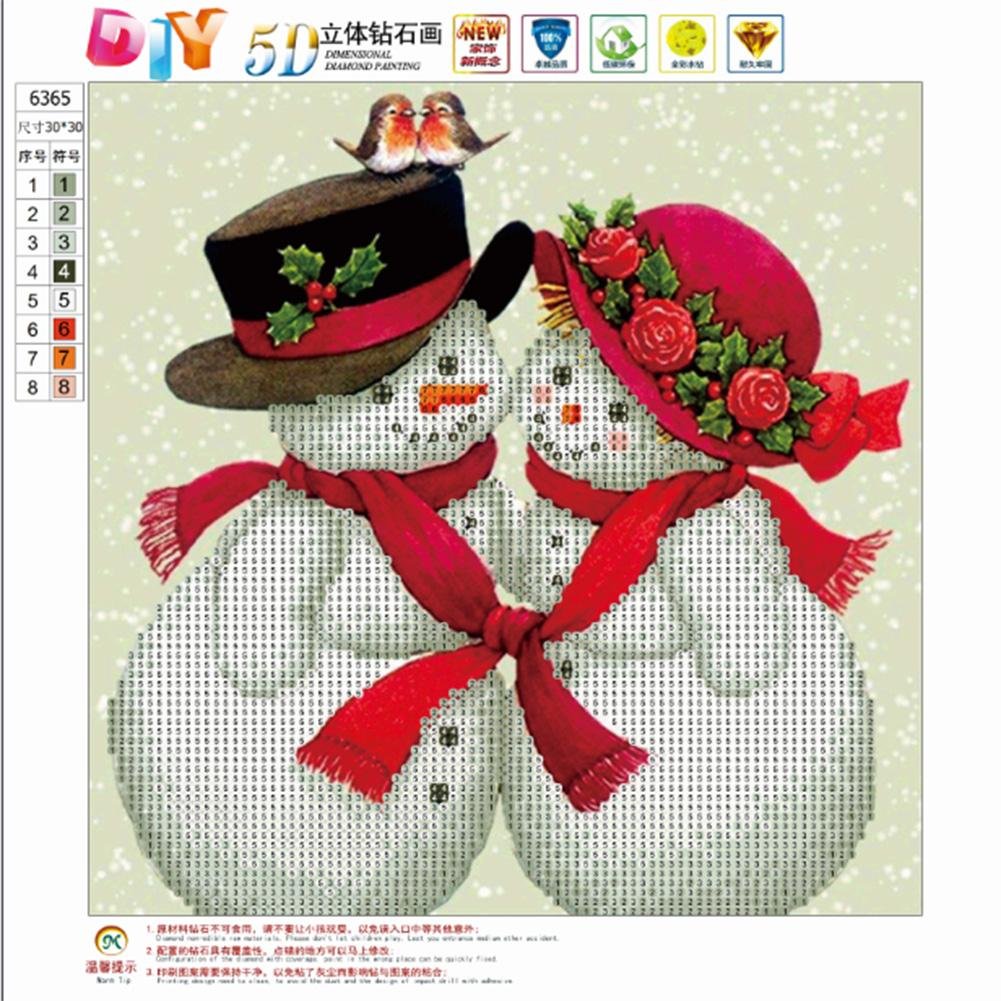 Diamond Painting - Partial Round - Snowman