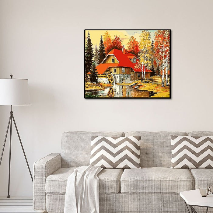 Paint By Number Oil Painting Cabin (40*50cm)