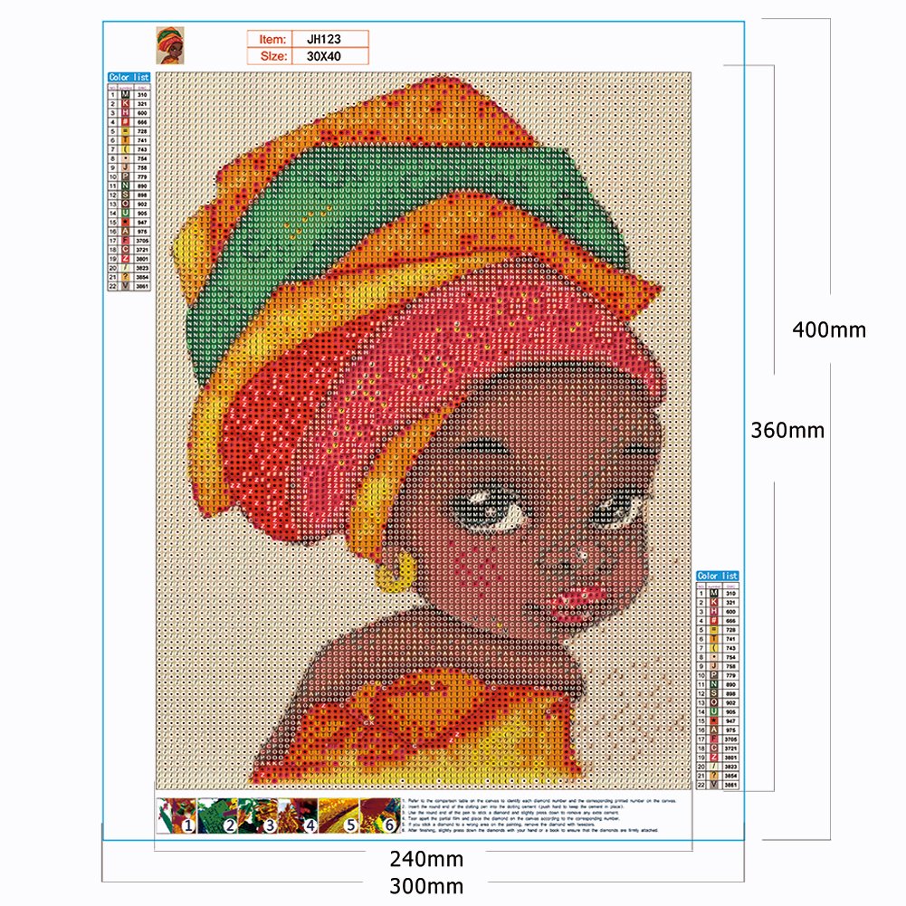 Diamond Painting - Full Round - Cute Girl B
