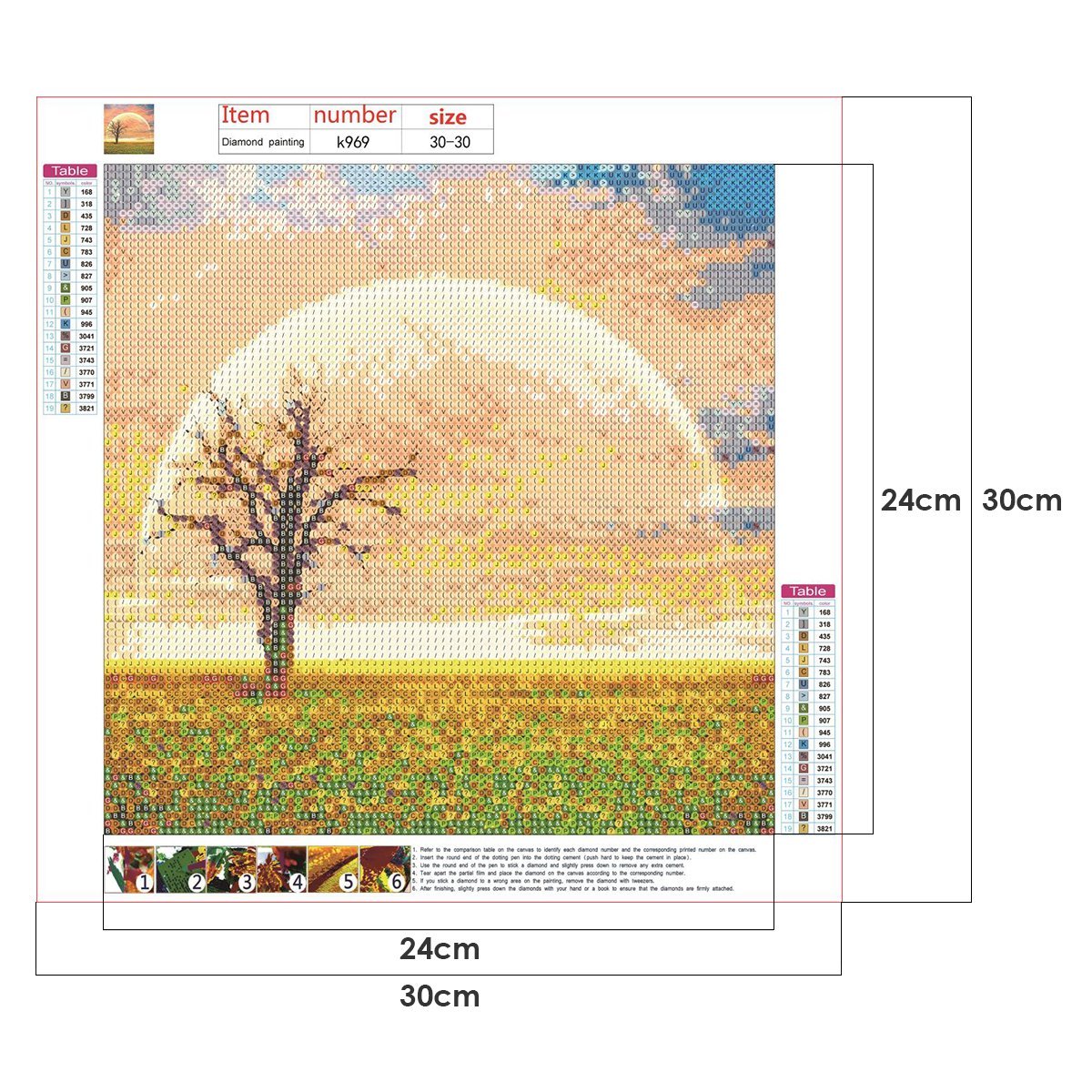 5D DIY Diamond Painting Kit - Full Round - Moon Tree D