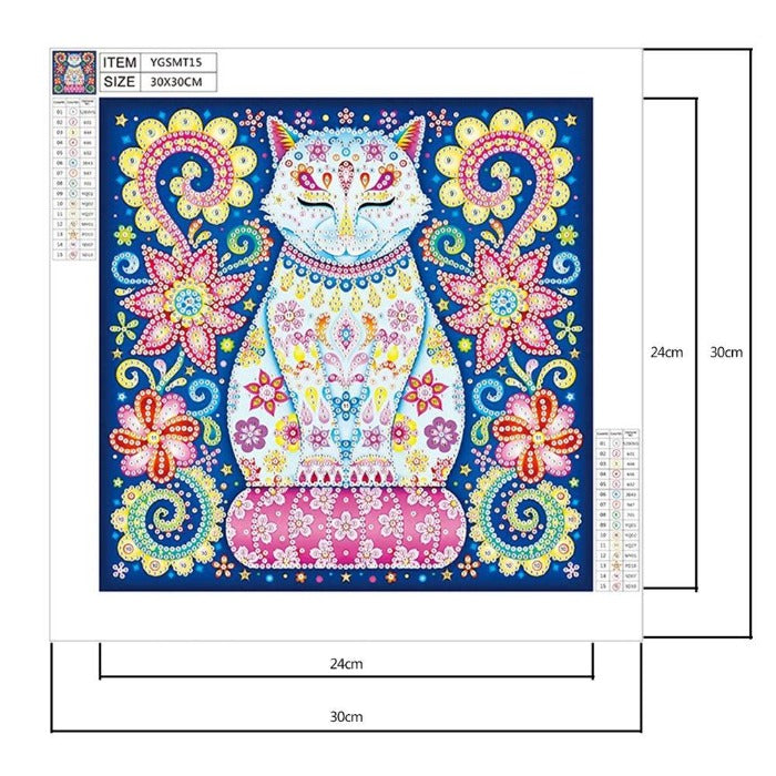 5D DIY Cat Crystal Rhinestone Luminous Diamond Painting