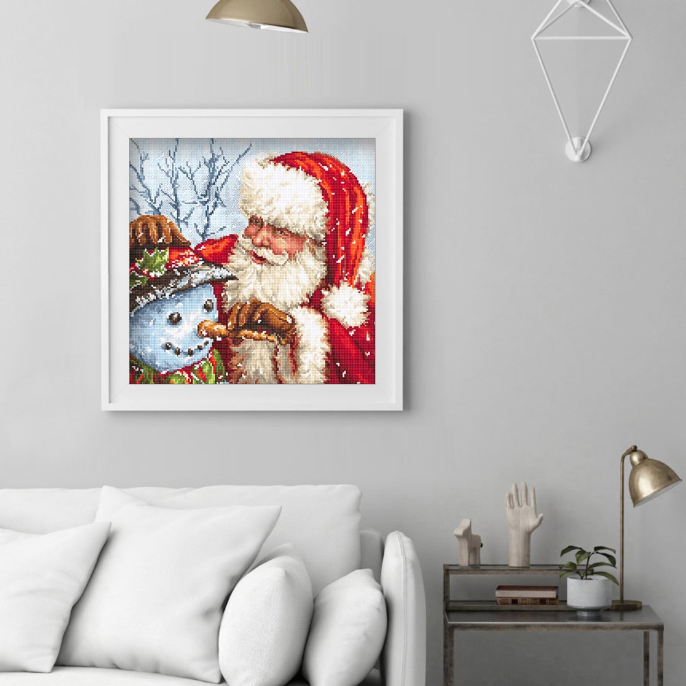 11ct Estampado Ponto Cruz - Papai Noel (40*40cm)