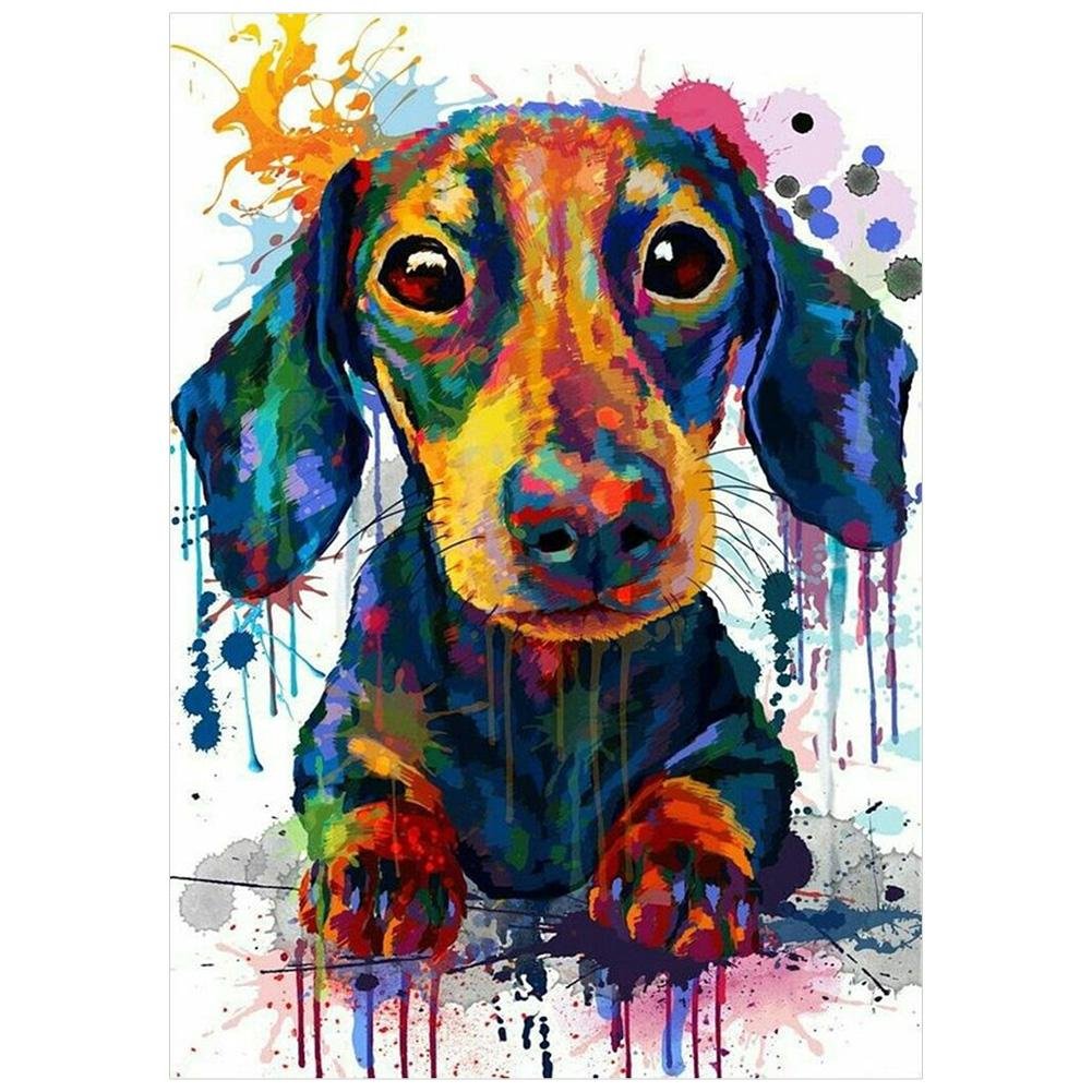 5D Diy Diamond Painting Kit Full Round Beads Dog
