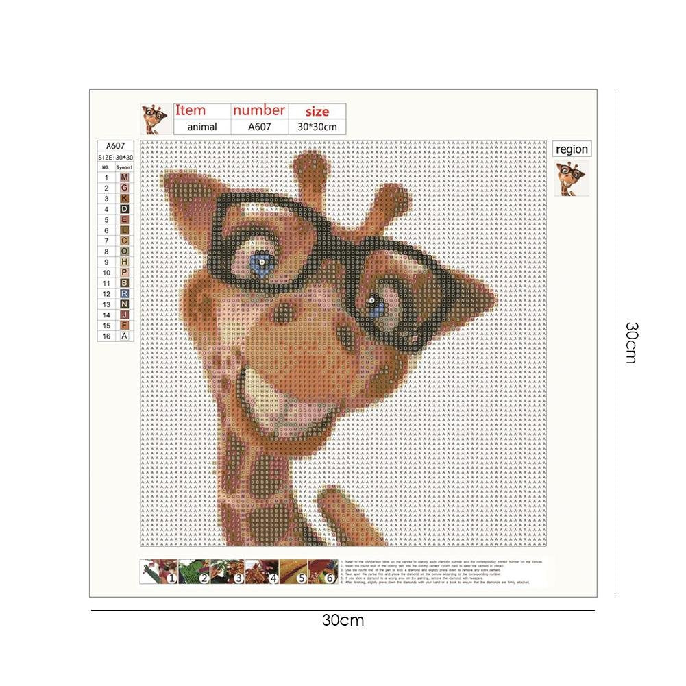 Diamond Painting - Full Round - Cartoon Giraffe