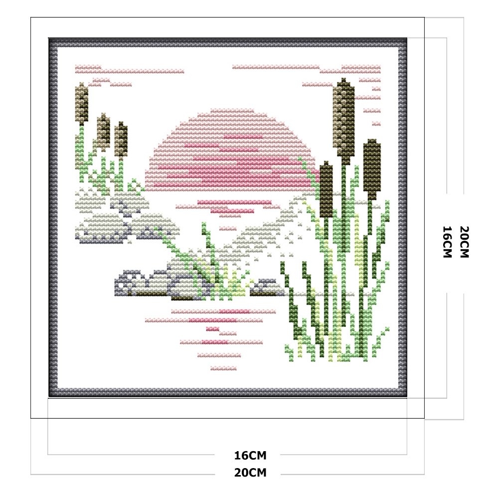 14ct Estampado Ponto Cruz - Outono (20*20cm)