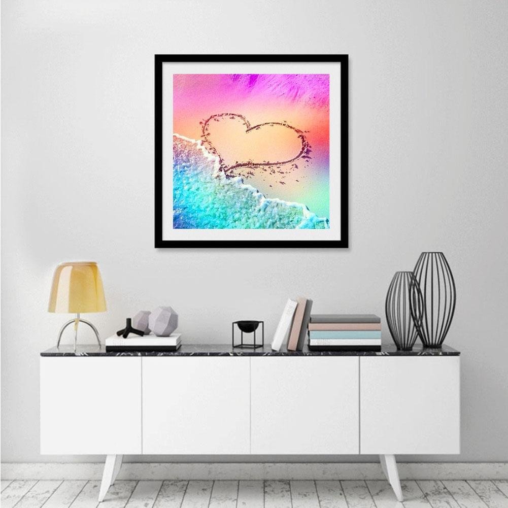 Diamond Painting - Full Round - Colorful Heart Beach
