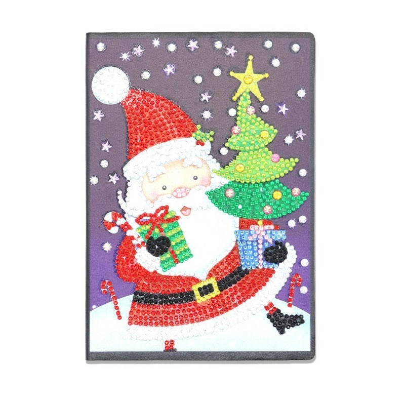A5 5D Notebook DIY Part Special Shape Rhinestone Diary Book | Snowman【diamondpaintingsart】