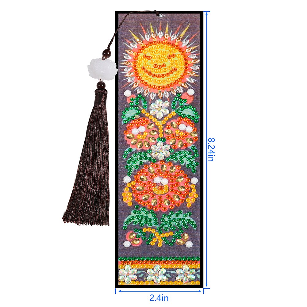 DIY Diamond Painting Bookmark with Tassel Flower
