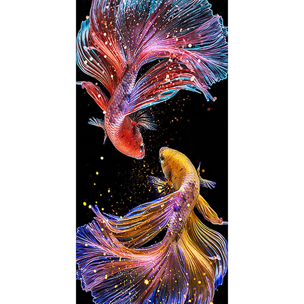 11ct Stamped Cross Stitch Gold Fishes(40*85cm)