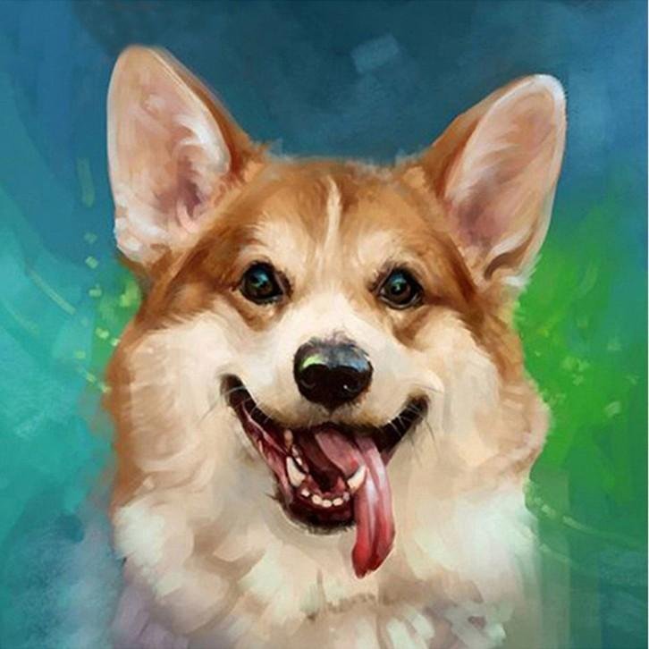 Diamond Painting - Full Round - Dog 7