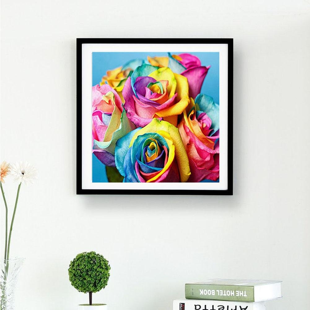 Diamond Painting - Full Round - Colorful Rose 1