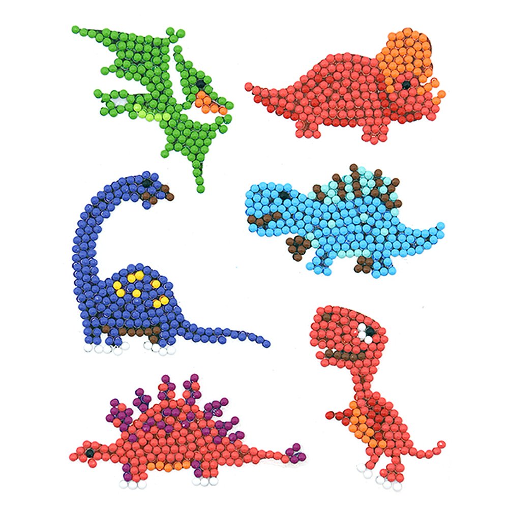 6pcs Dinosaur World Adesivo Redondo Pintura Diamante Pasta De Decoraçã