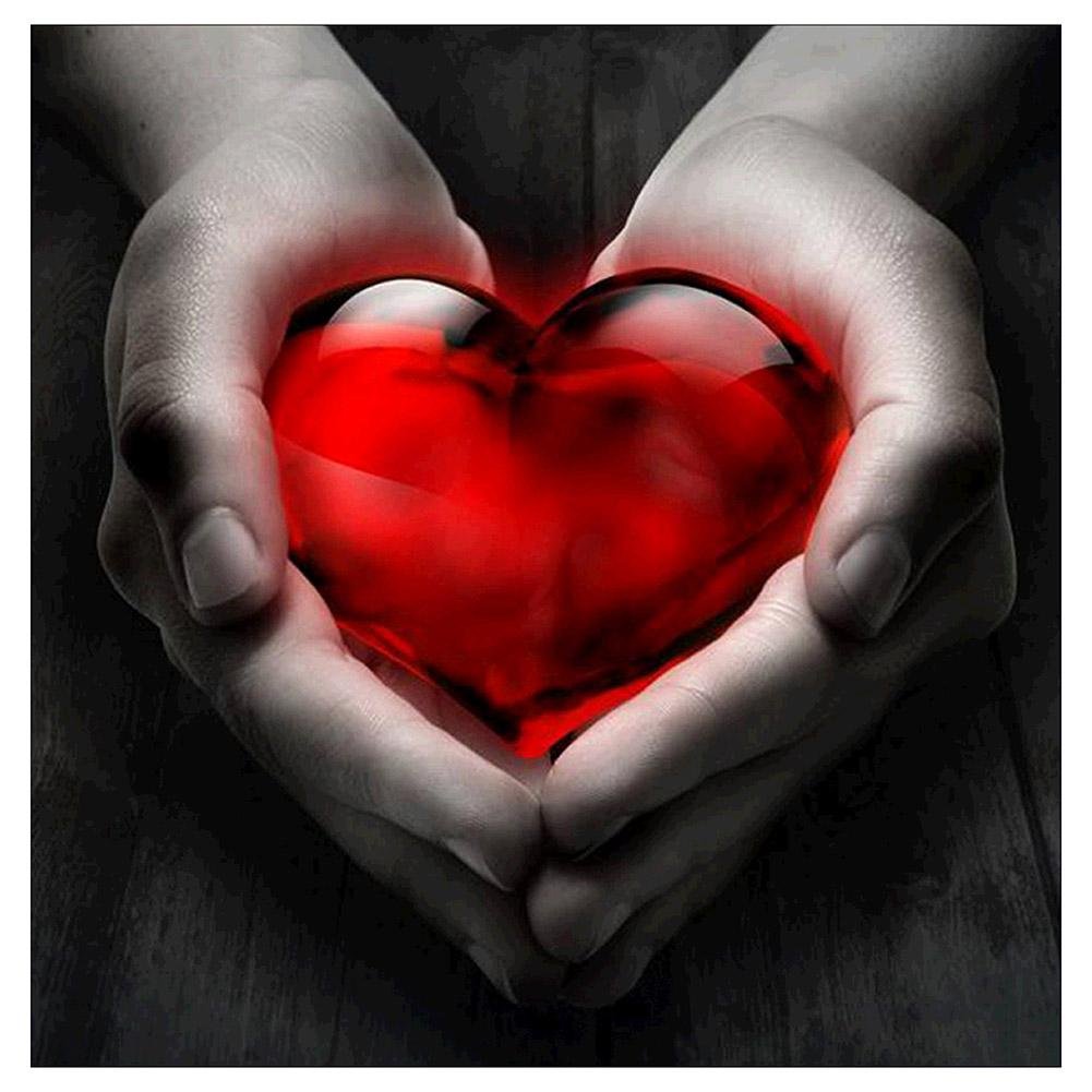 Diamond Painting - Partial Round - Red Heart
