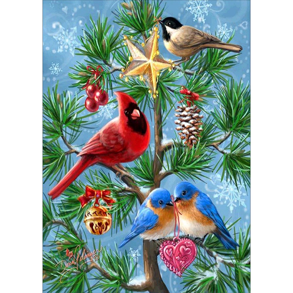 11ct Stamped Cross Stitch Christmas Bird (30*40cm)