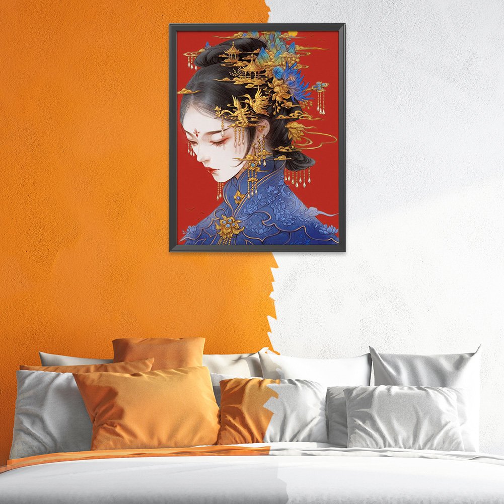 11ct Stamped Cross Stitch - Elegant Girl (50*65cm)