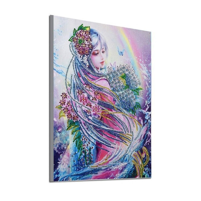 Fairy Girl Part Drill Special Shaped Rhinestones Diamond Painting