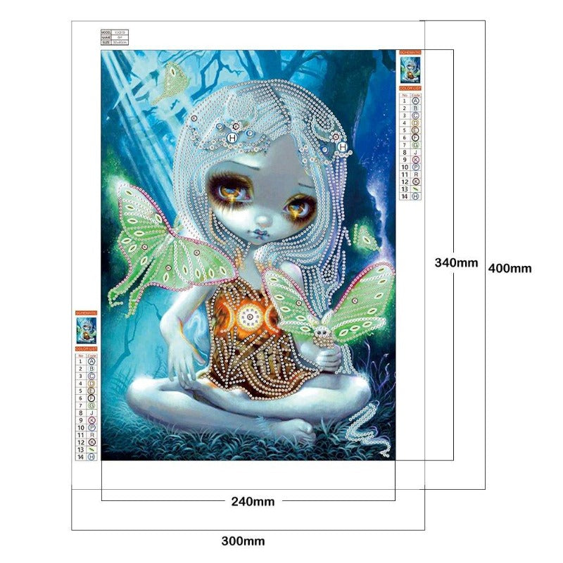 Doll with Big Eyes Crystal Rhinestone Diamond Painting