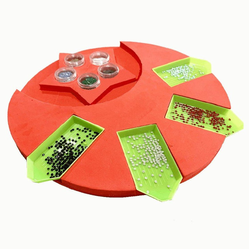 9pcs Diamond Painting Tool Kit Foam Storage Tray Durable Rhinestone Box Set