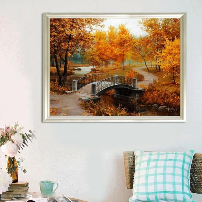 Paint By Number Digital Oil Painting Autumn Forest