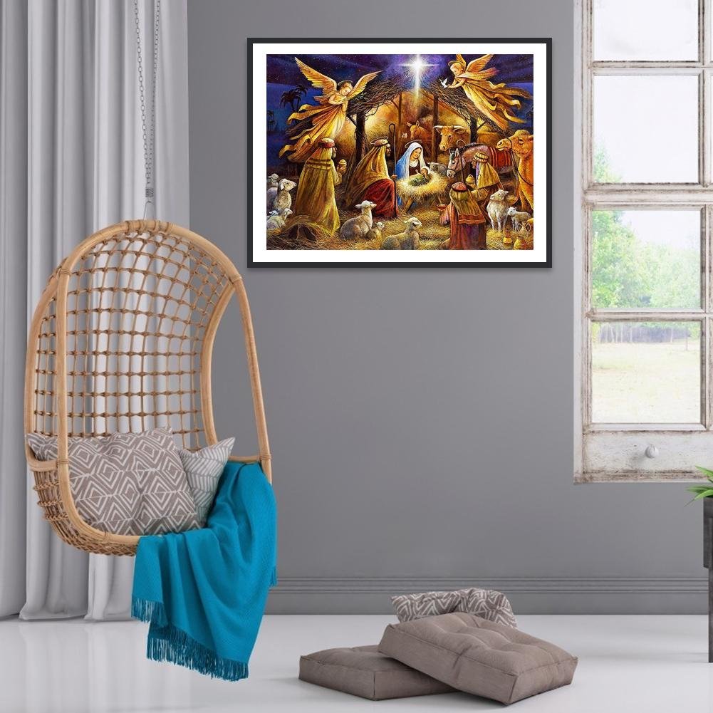 Pintura Diamante - Redondo Completo - Testemunhe Jesus