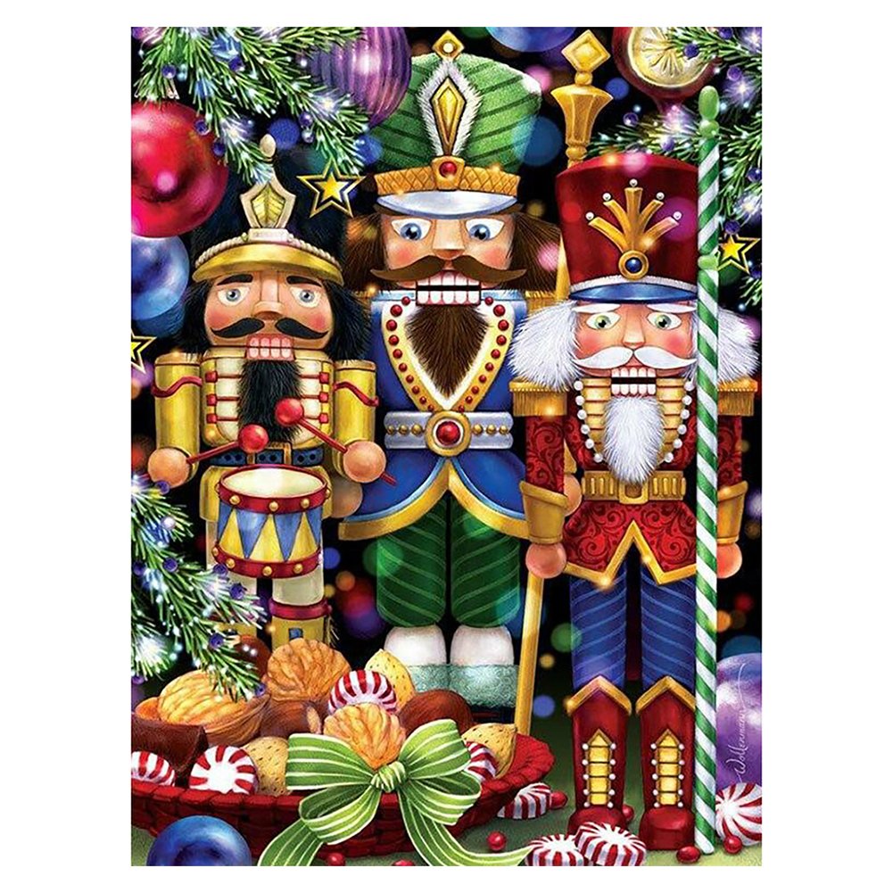 11CT Stamped Cross Stitch Nutcracker(35*45CM)