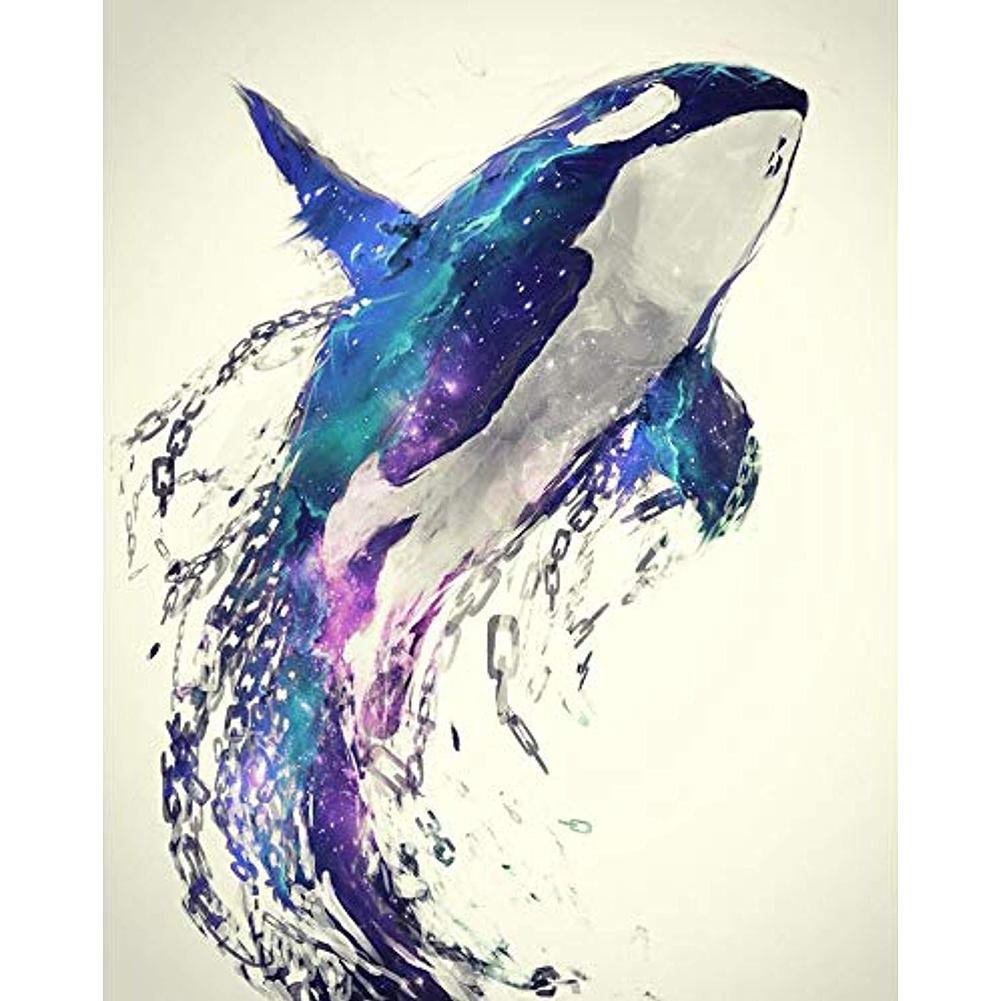 5D DIY Diamond Painting Kit - Full Round - Dolphin A