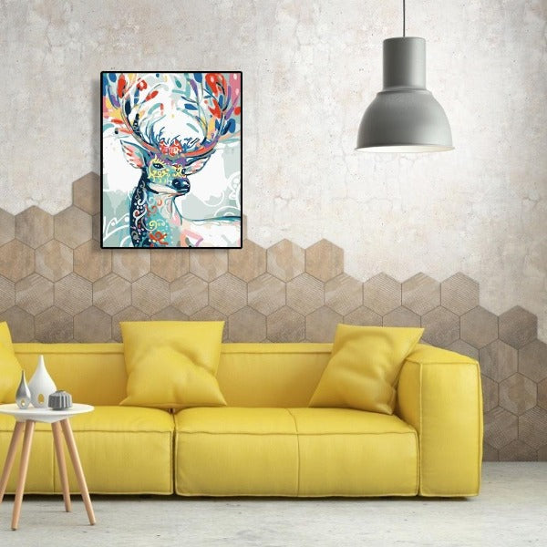 Paint By Number Oil Painting Colorful Elk (40*50cm)