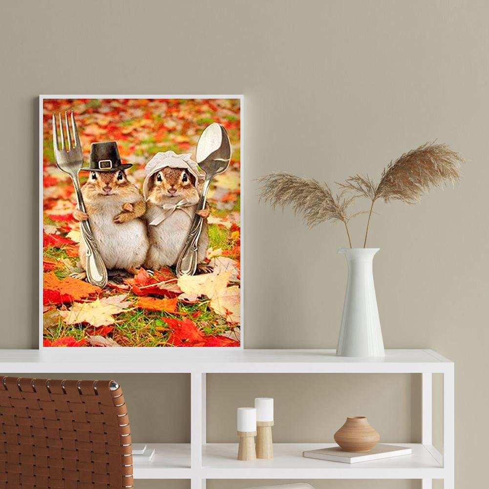 Diamond Painting - Full Round - Squirrels