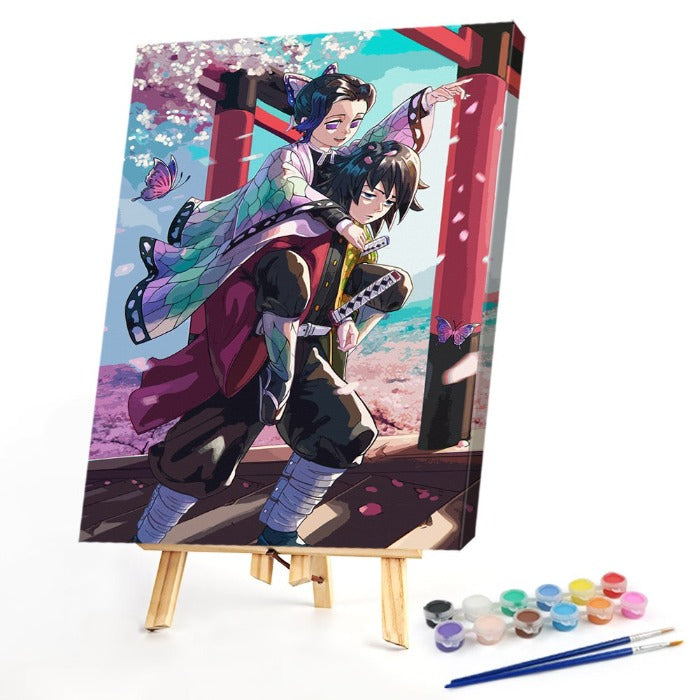 Anime Janpan Canvas Painting Frameless Oil Paint By Numbers Posters